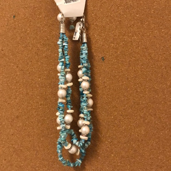 Oyster pear custom made necklace matching earrings - Picture 6 of 8